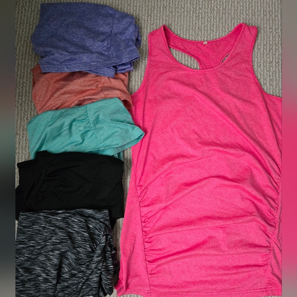 Set of 6 maternity workout tanks